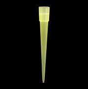 Gilson compatible pipette tip, bevelled, with collar, yellow, sterile, individually wrapped, 2-200 µL, 200 pc/case