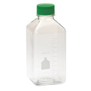 Négyszögletű PET palack, 1000 ml, beosztásos, steril, ömlesztett, 24 db/doboz