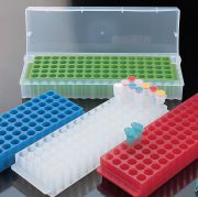 Mikrocsőtartó, 80 férőhelyes, piros