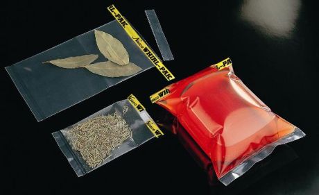 Sterile bag with wire closure, with writeable or normal surface