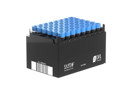 XLX4000 csövek csavaros kupakkal rackben