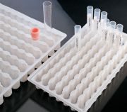 Single use rack for 16 mm tubes