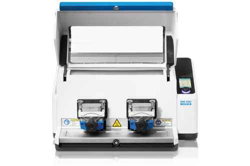 RETSCH MM 500 Control vibrációs rázó golyósmalom hőmérséklet szabályozással