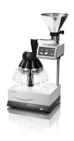 RETSCH PT 100 típusú mintaosztó készülék kompletten, a DR 100 típusú adagolóval