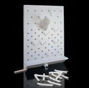 Laboreszköz szárító, 72 helyes, 450x630x110 mm falra akasztható