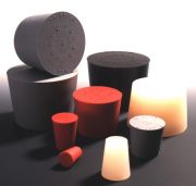 Silicone rubber stopper with hole