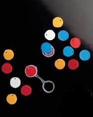 Színes betétek az előbb felsorolt csövek kupakjaiba