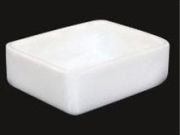 Szögletes izzító tál, kvarc, 25 ml, áttetsző anyagú "fused" kvarc.