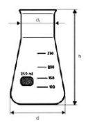 Erlenmeyer Flask, wide neck with graduation, 250 ml