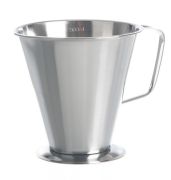 Fém mérőkancsó peremmel, füllel, 2000 ml, (kúpos forma), Ø160×185 mm, beosztás 100 ml-enként