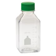 Négyszögletű PET palack, 500 ml, beosztásos, steril, ömlesztett, 24 db/doboz