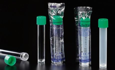 Csavaros kupakos, gömbölyű aljú, talpas cső