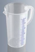 Mérőpohár, PP, füllel és kiöntővel, kék festésű, 2000 ml
