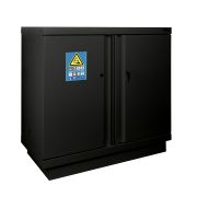Biztonsági szekrény lítium akkumulátorok tárolásához és töltéséhez, fekete, 90 perces, 2 ajtós, polcok nélkül, 1100 x 1137 x 670 mm