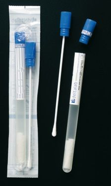 Transzport táptalaj, steril, címkés, mintavevő vattapálcával, Covid-19-hez is!