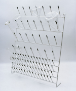 Laboreszköz szárító, 88 férőhelyes, PVC bevonattal, falra akasztható