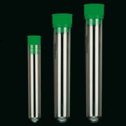 Kémcső, PS, zöld kupakkal, 5 ml, 13x75 mm, 1.000 db/csomag