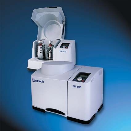RETSCH PM 100 és PM 200 típusú bolygómozgású golyósmalom