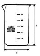 Magas főzőpohár osztással, kiöntőnyílással, 800 ml, Simax üvegből