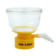 Szűrő palackok tetejére, 150 ml, PES szűrő 0,22µm, 50mm átmérő, steril, egyesével csomagolva, 24 db / csomag