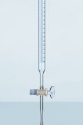 Burette, straight stopcock, glass key, class B, with Schellback stripe, 25 ml