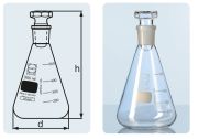 Iodine flask, 50 ml, with glass stopper NS 29/32