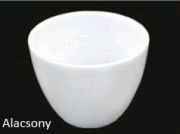 Izzítótégely, kvarc, 50 ml, alacsony forma, áttetsző anyagú "fused" kvarc.