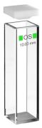 Glass cuvette for spectrophotometer, fluorescence, macro, with cover, 101-OS, path length: 10 mm, volume: 3.5 ml
