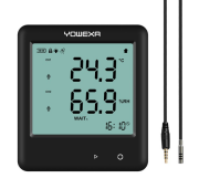 ZPD-H10E páratartalom és hőmérséklet adatgyűjtő nagyméretű kijelzővel, vezetékes érzékelővel  (-40…+125) °C, (0…100) %RH