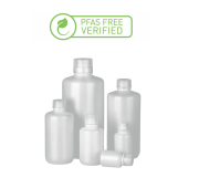 Sample container, PFAS-free, wide-neck, 500 ml, HDPE, 125 pcs / pack