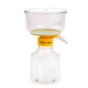 Műanyag szűrőkészülék, 500mL, 90mm átmérőjű 0,10µm PES szűrővel, steril, egyesével csomagolva, 12 db / csomag