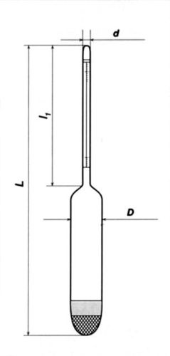 Areométer (sűrűségmérő) sorozat hőmérő nélkül