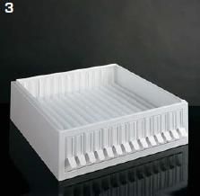 Laboratory filing cabinet, modular, gray