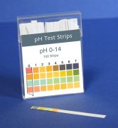 non-bleeding pH test strips 1-14, 100 pcs/box
