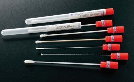 Sterile sampling swab in labeled storage tube