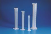 Graduated measuring cylinder, tall, 100 ml, with moulded-in graduations