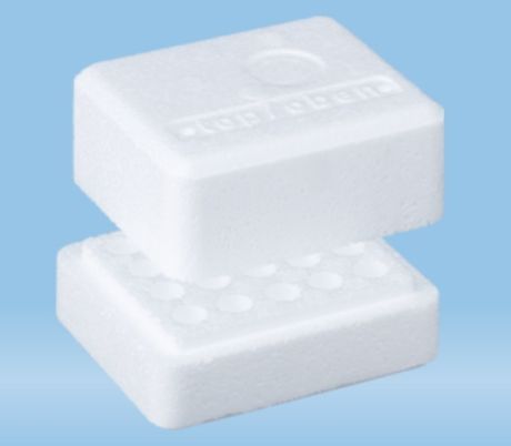 Hungarocell tartó fedéllel fagyasztáshoz mikro- és kriocső számára