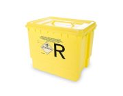 Veszélyes hulladéktartó, 35 liter, II és III-as típusú szilárd, félszilárd hulladékokhoz, 10 db/csomag