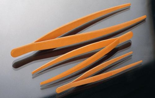 Tweezers with rounded ends, orange