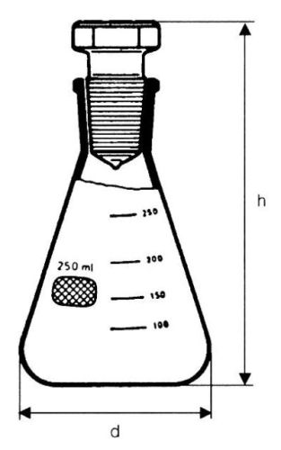 Jódszám lombik üvegdugóval