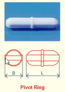 PTFE Stirrer Bar, Pivot Ring, 60 x 10mm