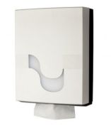 Kéztörlő tartó hajtogatott papírhoz, fehér, 350×275×125 mm