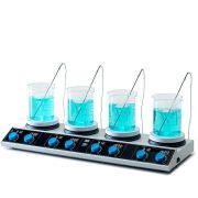 Velp AM4 digital-system, 4-position heated magnetic stirrer, with digital display