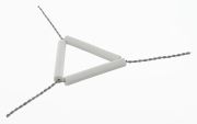 Triangle, steel zincked, with clay tubes, L=70mm