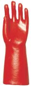 Sav-, lúg- és benzinálló kesztyű, piros, vastag, 360 mm hosszú, 10-es méretű, 1 pár