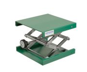 Lab-Jack alu green, 100x100mm, adjusting, wheel, Hub 55-120mm